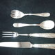 Cutting set and silver metal salad cutlery