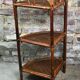 Corner shelf in rattan 70