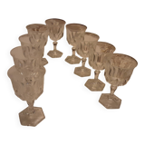 8 CUT CRYSTAL WINE GLASSES