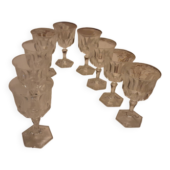 8 CUT CRYSTAL WINE GLASSES