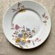 Floral porcelain dessert plates x14