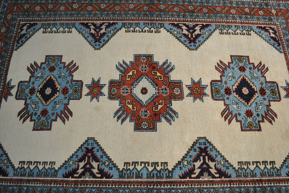 Authentic Persian carpet white background 205x140cm