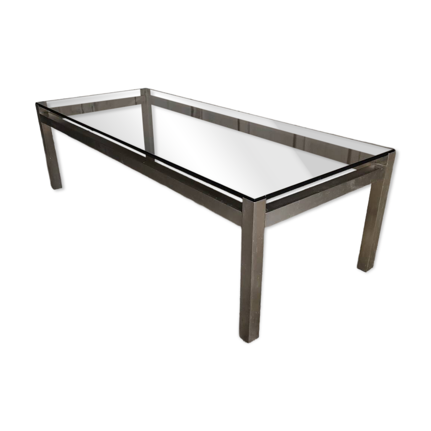 Glass and chrome table 1970