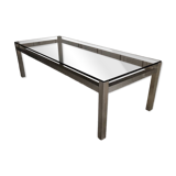 Glass and chrome table 1970