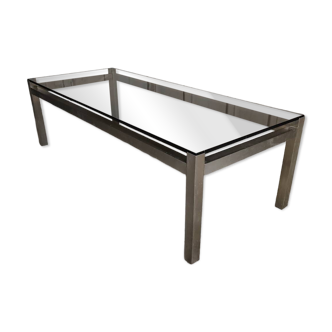 Glass and chrome table 1970