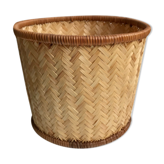 Rattan pot cover 70s