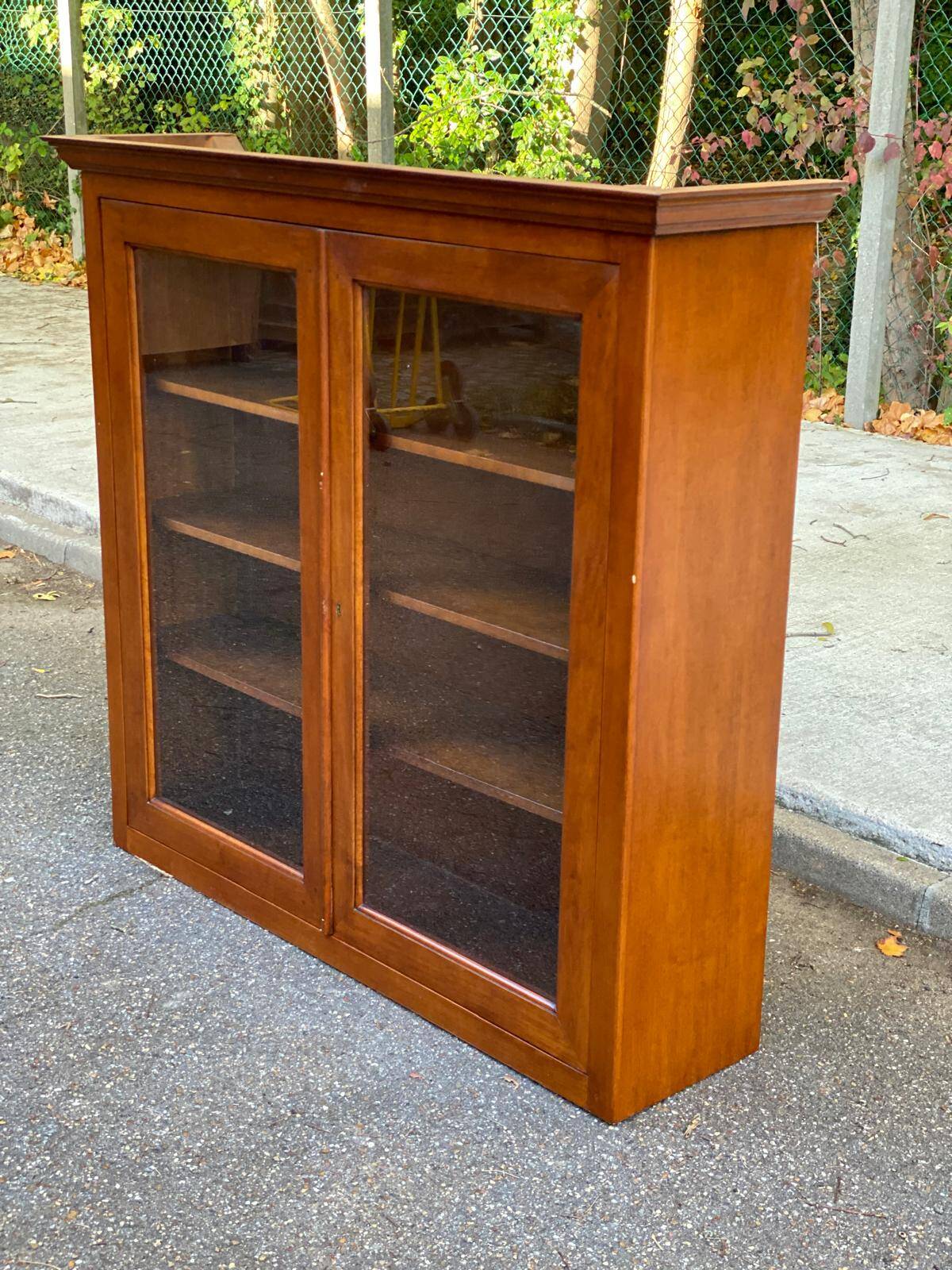Louis Philippe style solid wood display cabinet from the 20th century