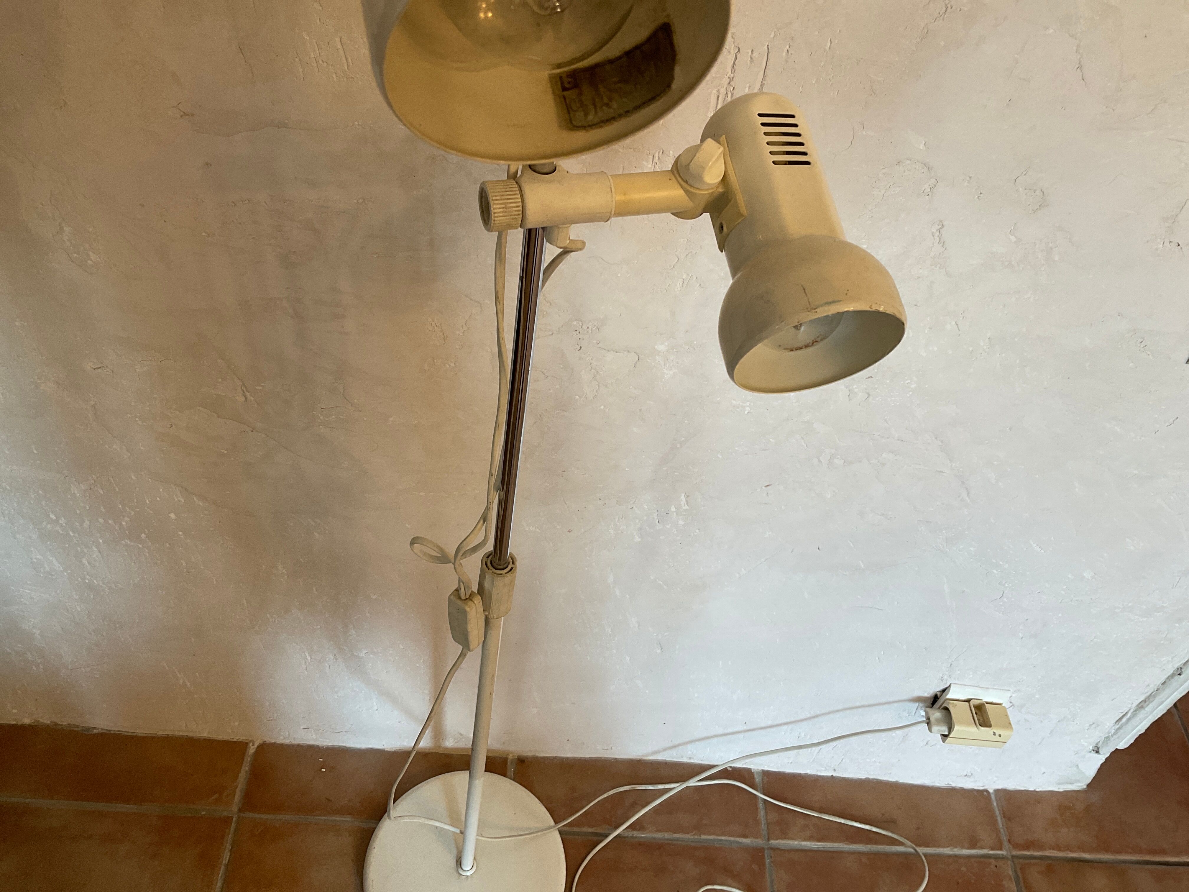 Lampadaire liseuse design 2 spots orientables vintage 60-70