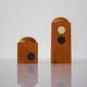 Set of Danish modernist teak salt and pepper shakers, set of 2.