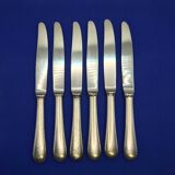 Set of 6 small silver-plated Navy knives from Christofle
