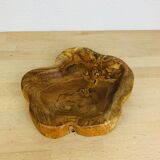 Brutalist olive wood pocket emptier, solid wood
