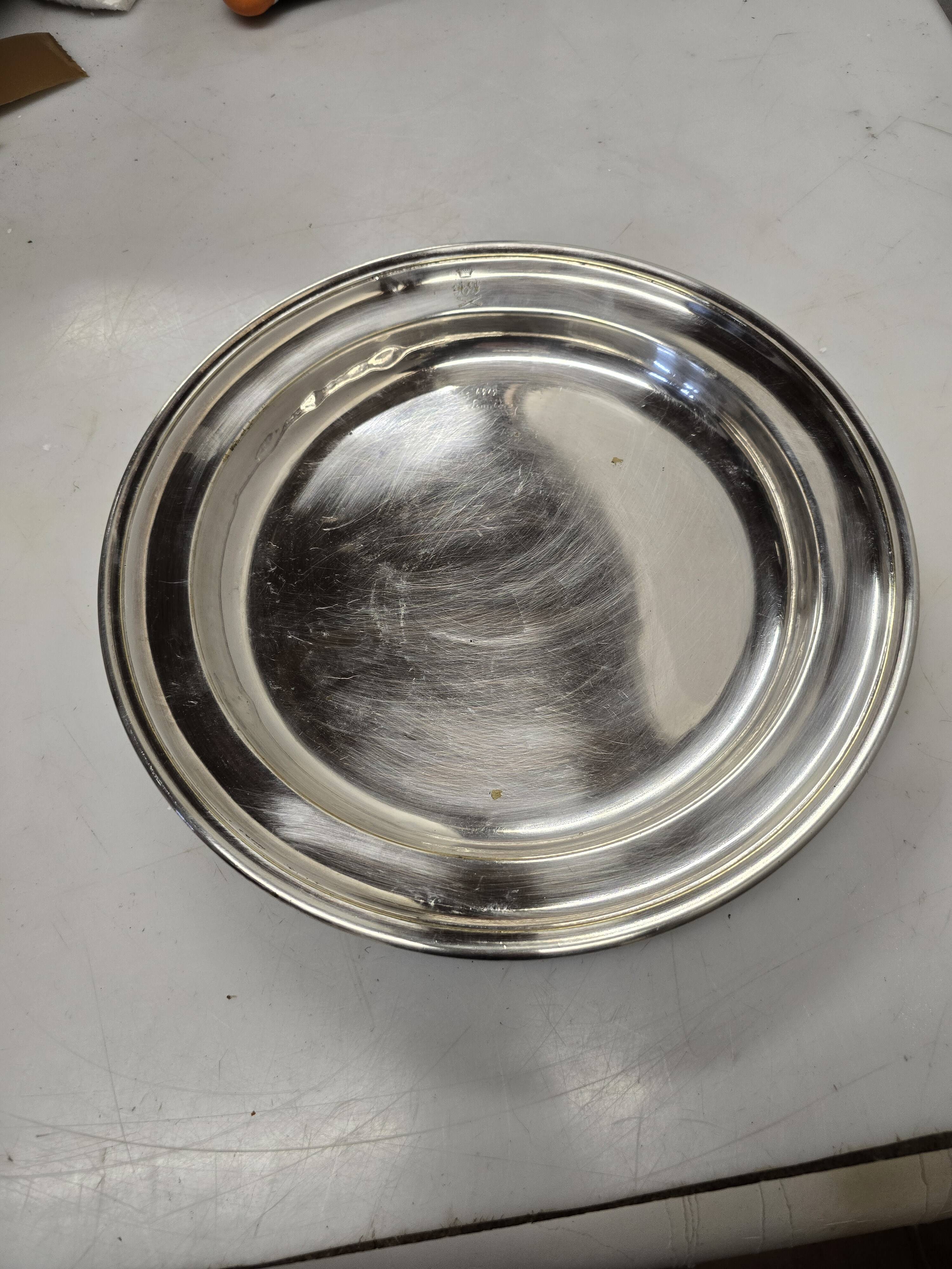 Old Christofle hollow dish in silver metal early 20th century