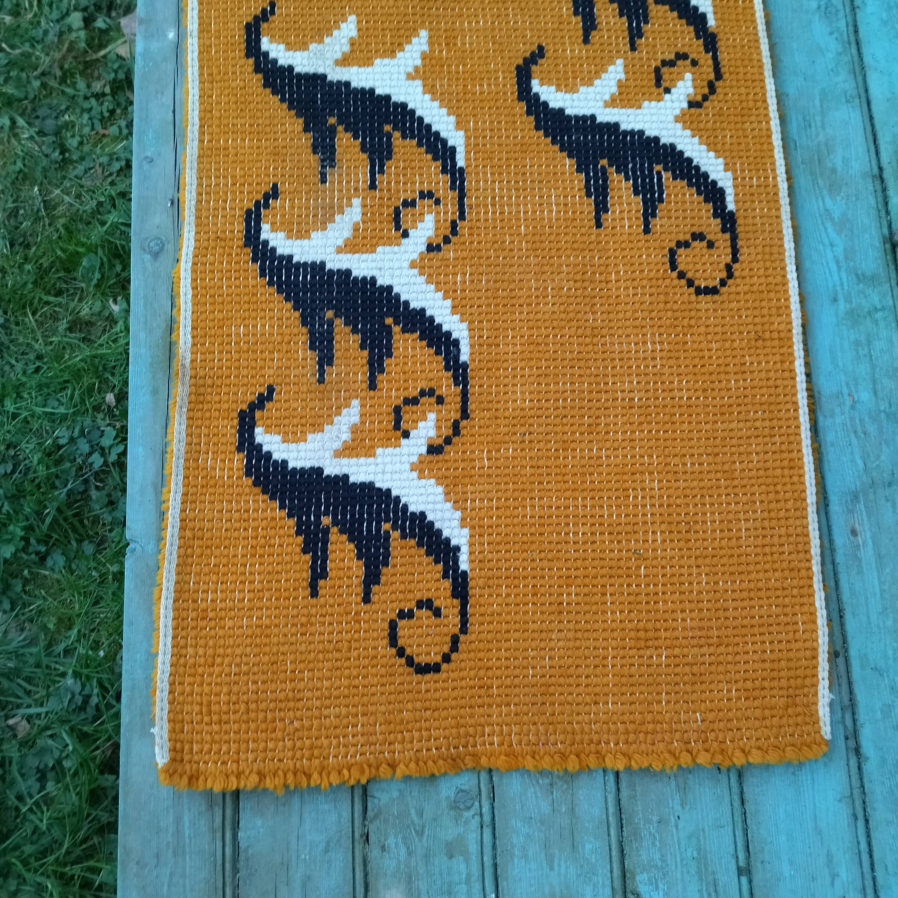 Wool carpets 60s 111x56cm