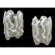 Transapent and white “fiamma” murano glass wall sconce