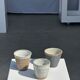 Set of 3 cups / mug in Indonesian ceramic (black, matte brown & speckled glazed)