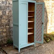 Armoire parisienne vintage bleu vert grisé