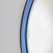 Vintage mirror 70s Crystal Blue Design A. Lupi for Cristal Luxor