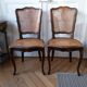 Paire de chaises de style louis xv