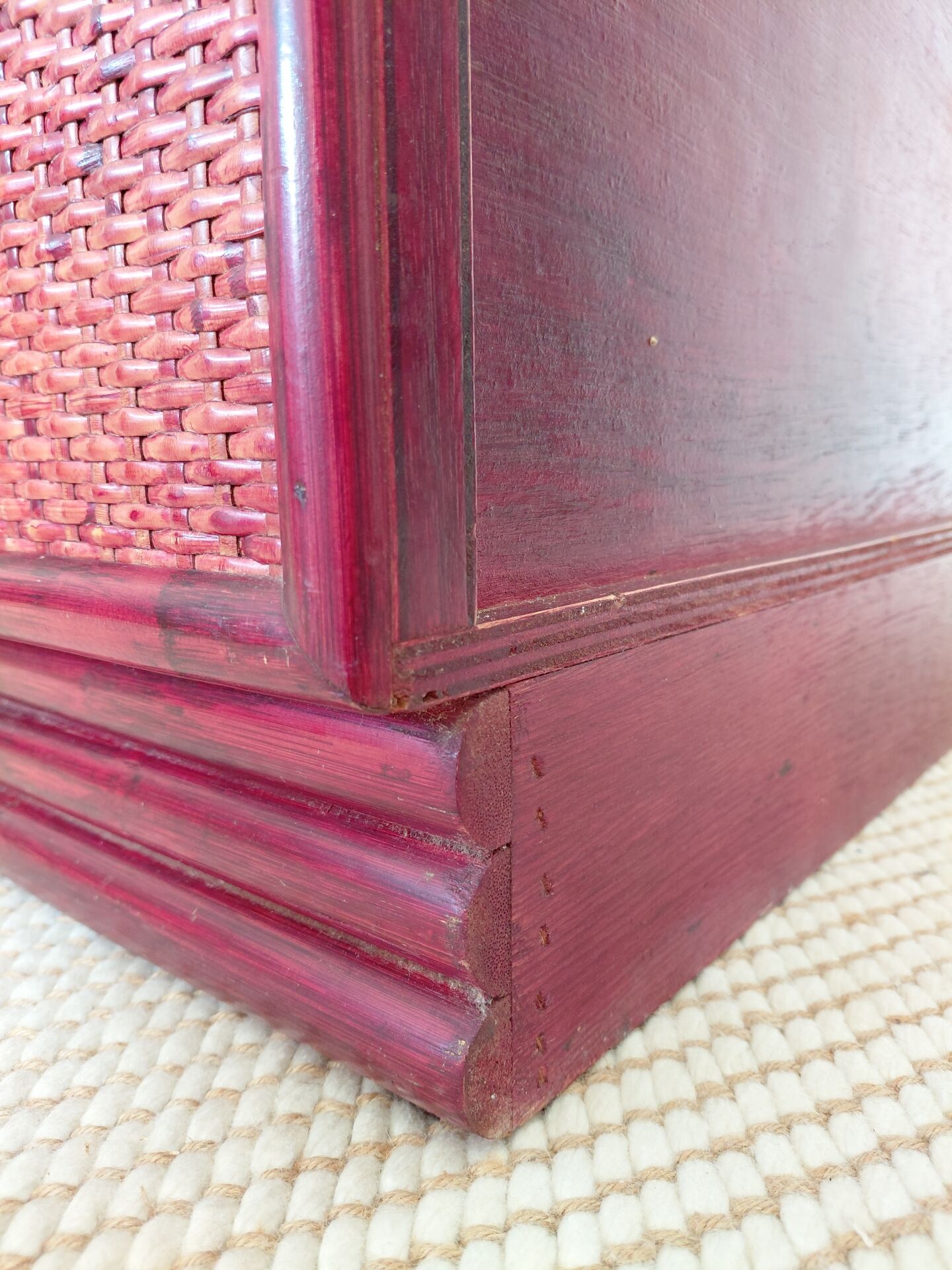 Rattan chest of drawers Roche Bobois Maugrion edition, circa 1970