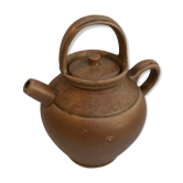 Ancienne théière digoin grès marron