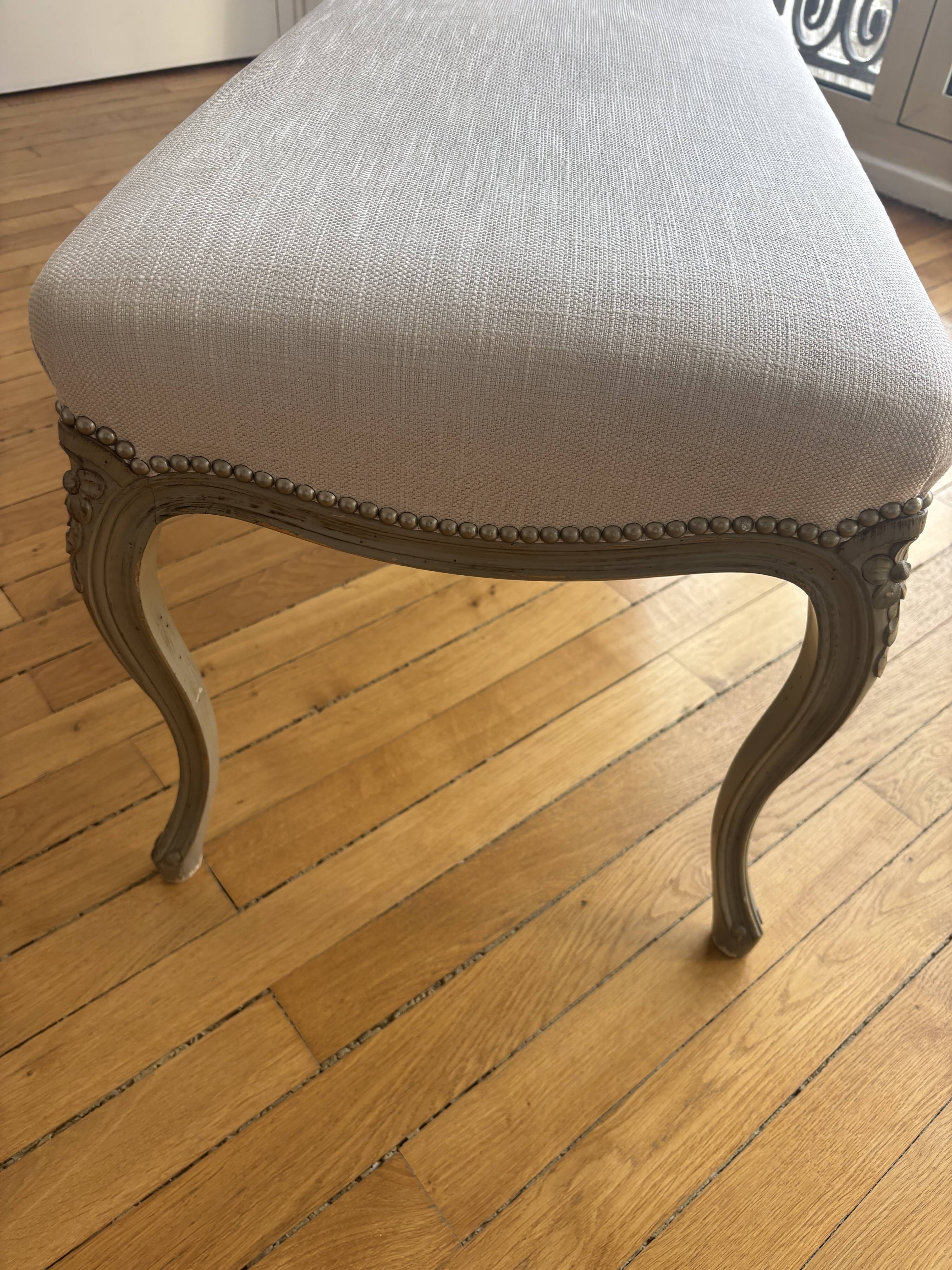 Linen fabric bench Pierre Frey