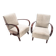 Art Deco armchairs designed by J. Halabala, Czechoslovakia, 1930s.