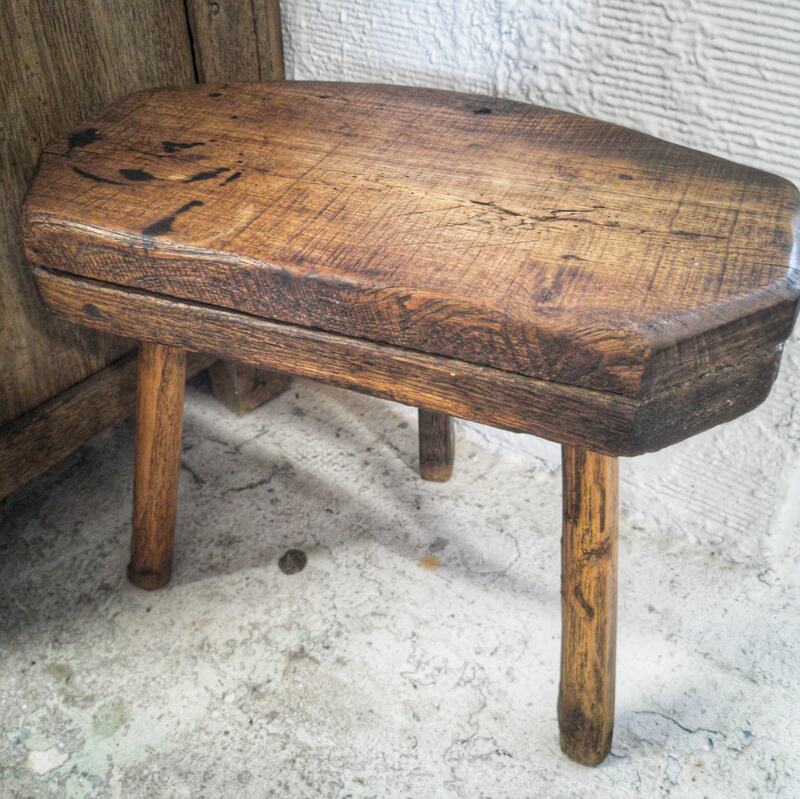 Brutalist tripod stool