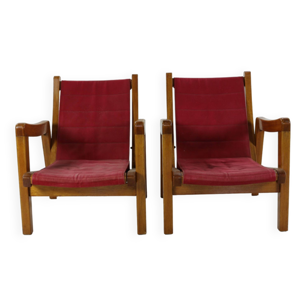 Ensemble de deux fauteuils uniques au design néerlandais par Hein Stolle