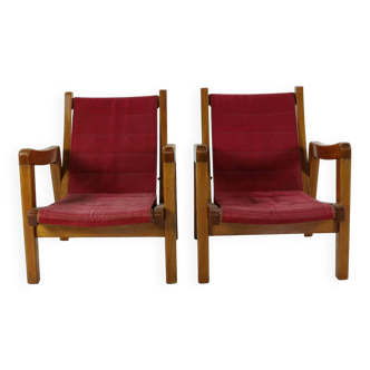 Ensemble de deux fauteuils uniques au design néerlandais par Hein Stolle