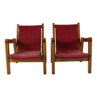 Set of two dutch design unique pair of armchairs by Hein Stolle