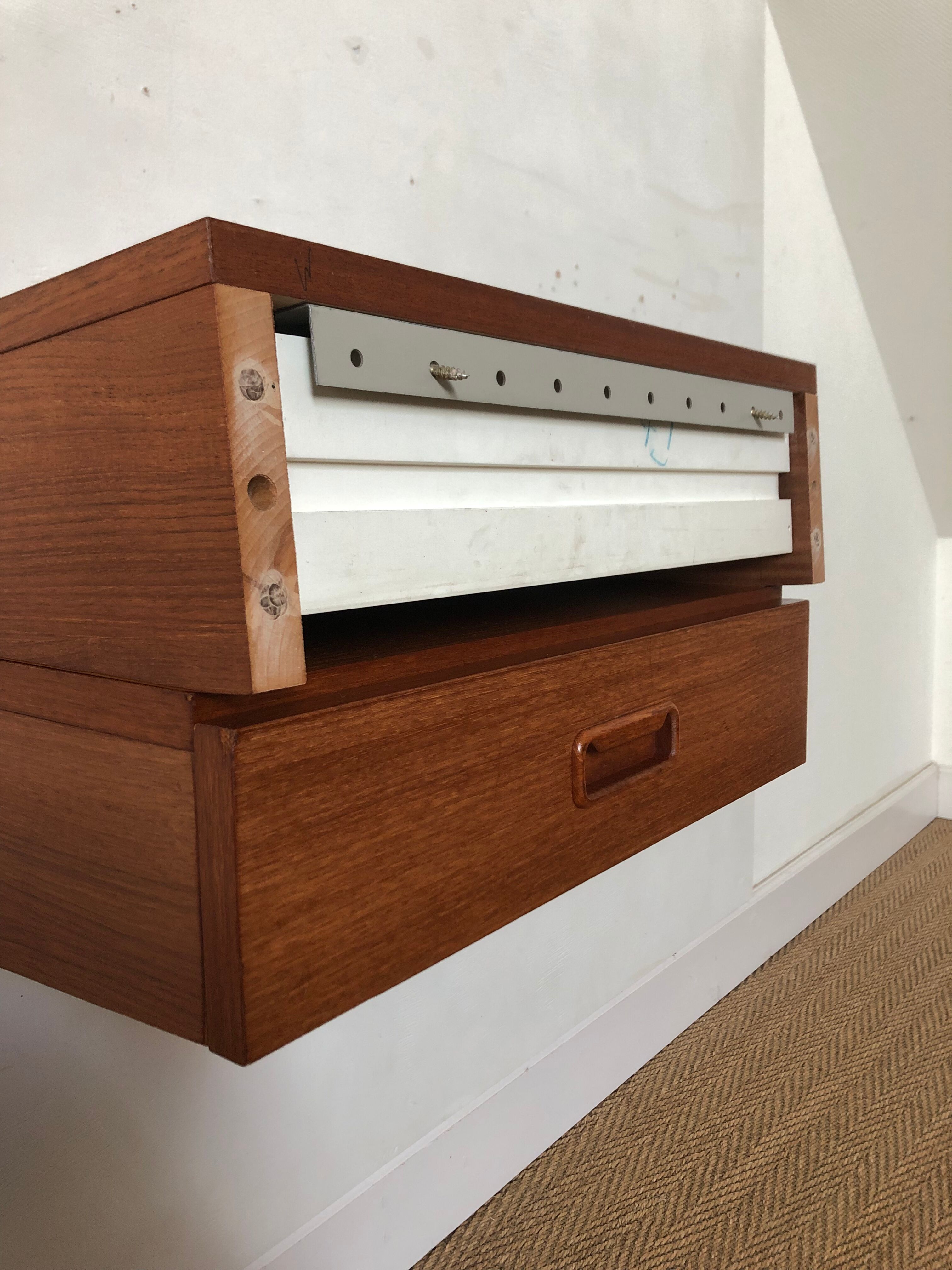 Pair of wall bedside tables