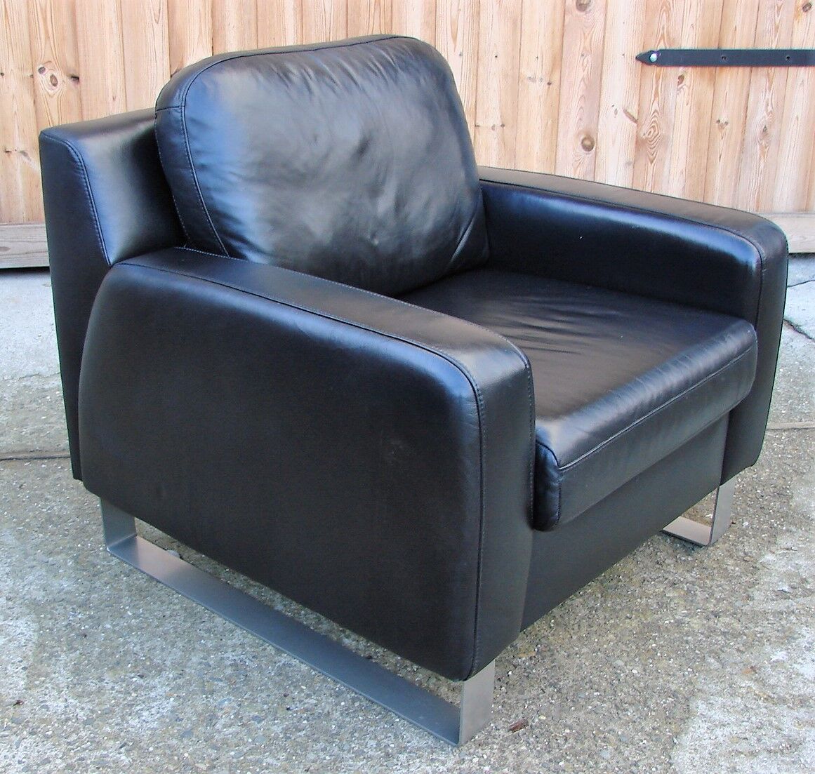 Musterring leather armchair, Germany 1980's.