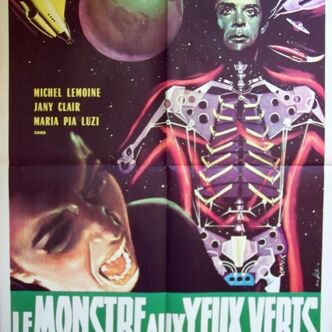 Cinema original poster of 1962.Le monster with green eyes