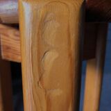 Suite of 4 1970 pine stools with wings