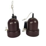 Philips - NWS series - pendant lamps (2) - cylinder pendant lamp - brown -