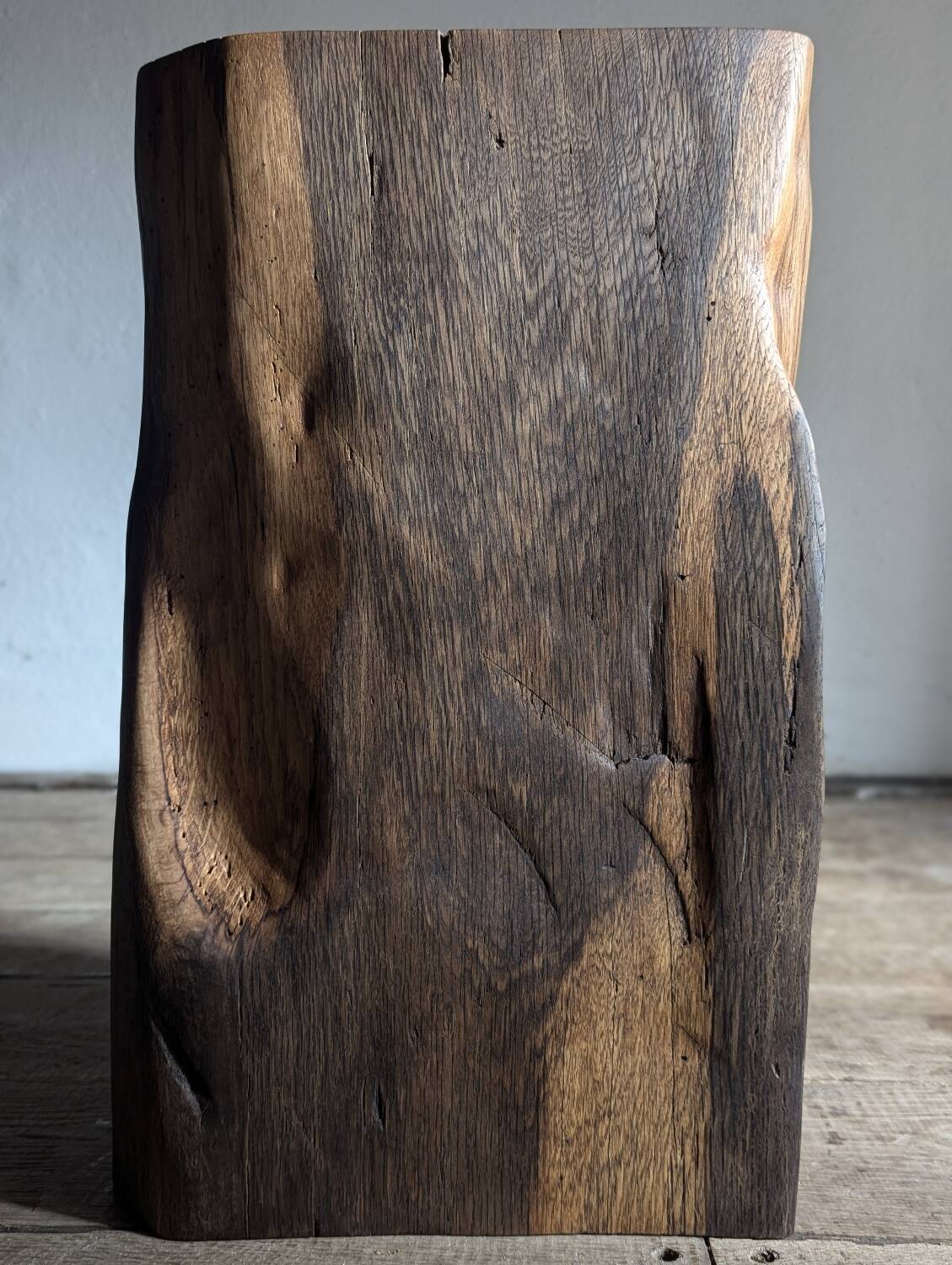 Antique oak pedestal