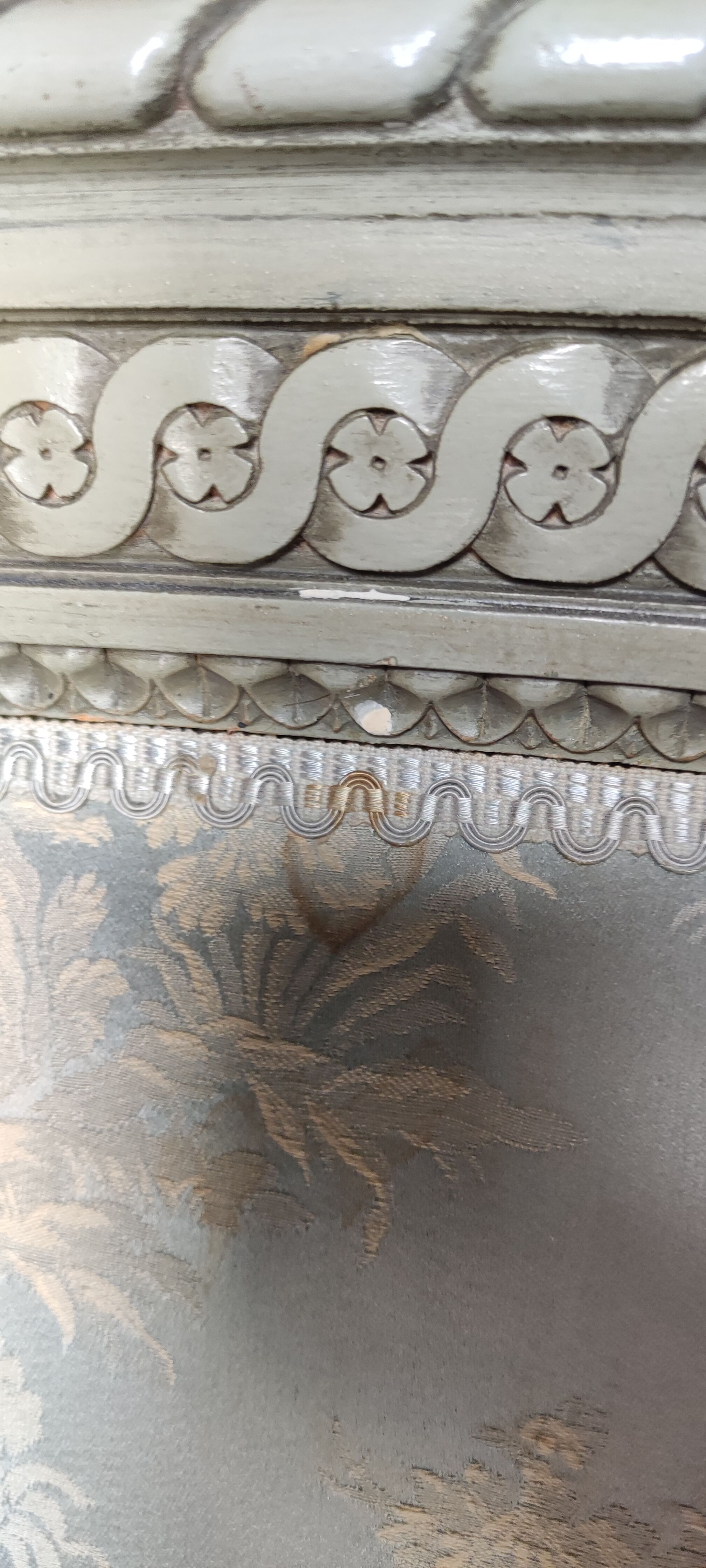 Bed patina style Louis xv, 140x190 cm, year 30