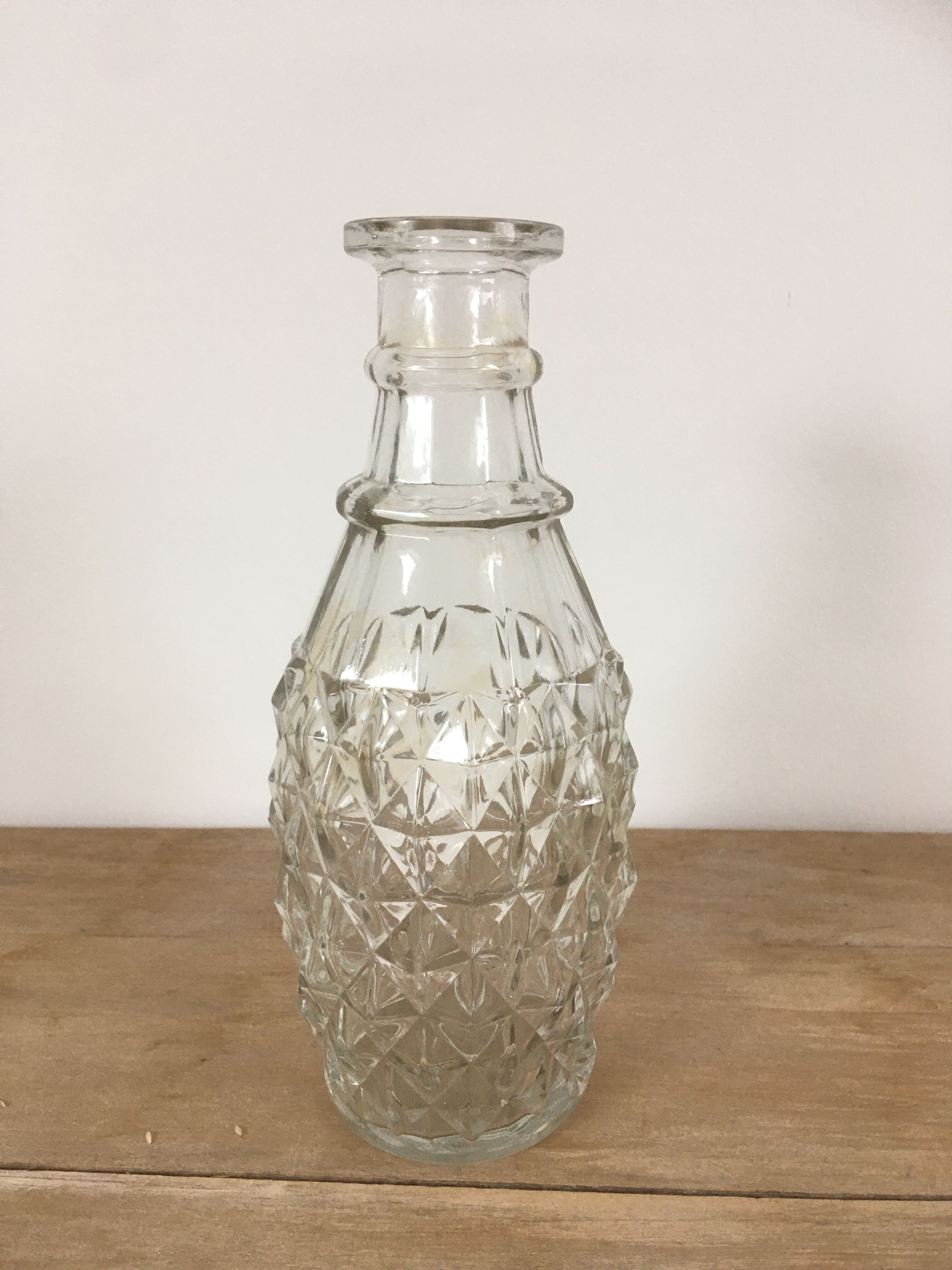 Vintage molded glass decanter