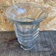 Vase Ancien Verre Moulé Années 70 Made In France Vintage #D973