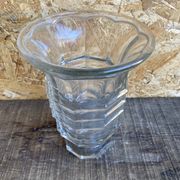 Vintage 1970s Moulded Glass Vase Made in France #D973