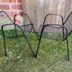 Pair of Antique EMU RIO Armchairs in Black Metal Vintage