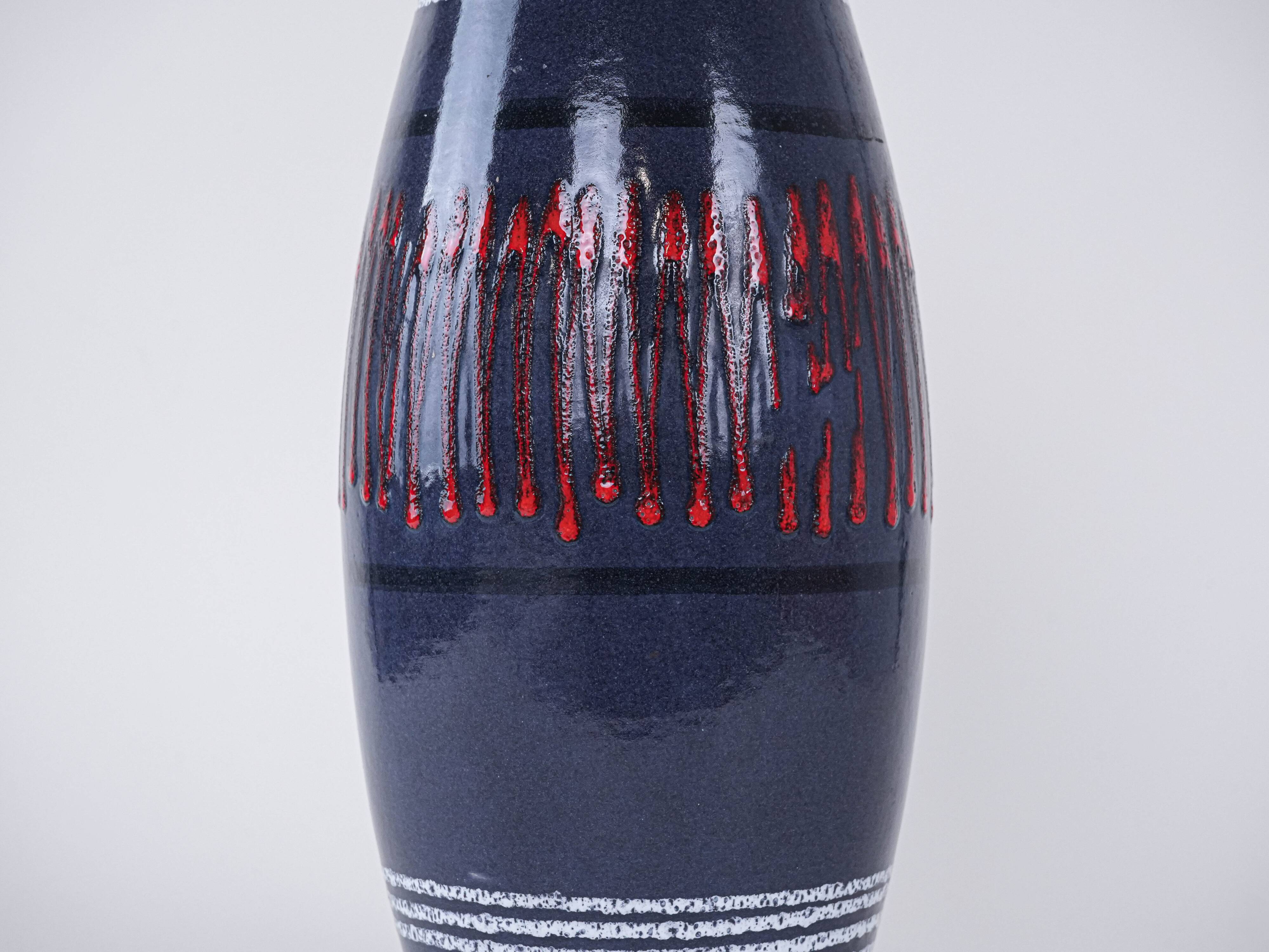 Vase en céramique, design allemand, années 1960, fabriqué en Allemagne de l'Ouest