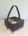 Leather, brass and gold metal bottle holder