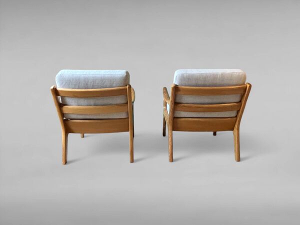Loungesessel par Ole Wanscher pour P. Jeppesen, Set de 2