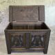 Carved solid wood chest.
