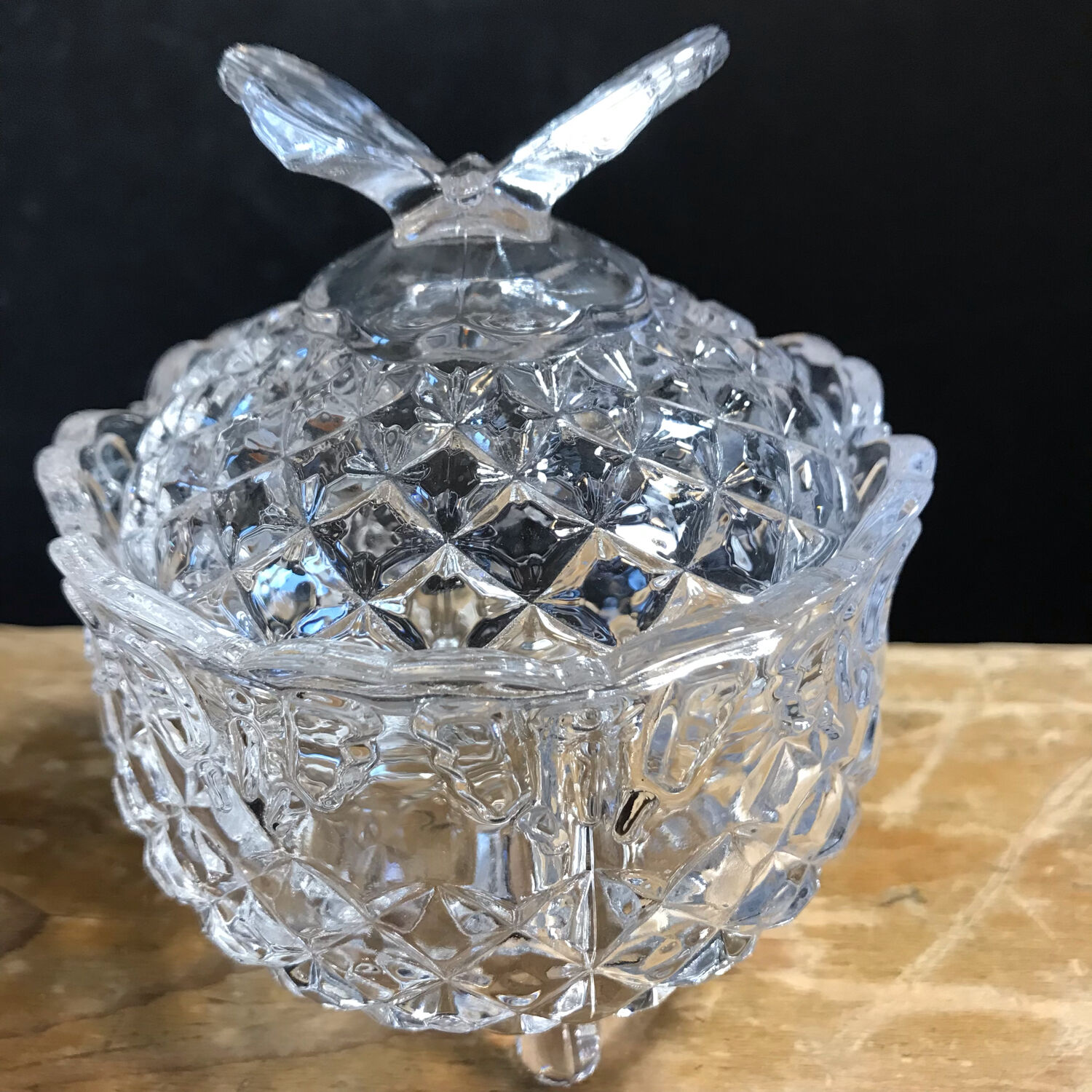 Vintage glass sweetener Papillon