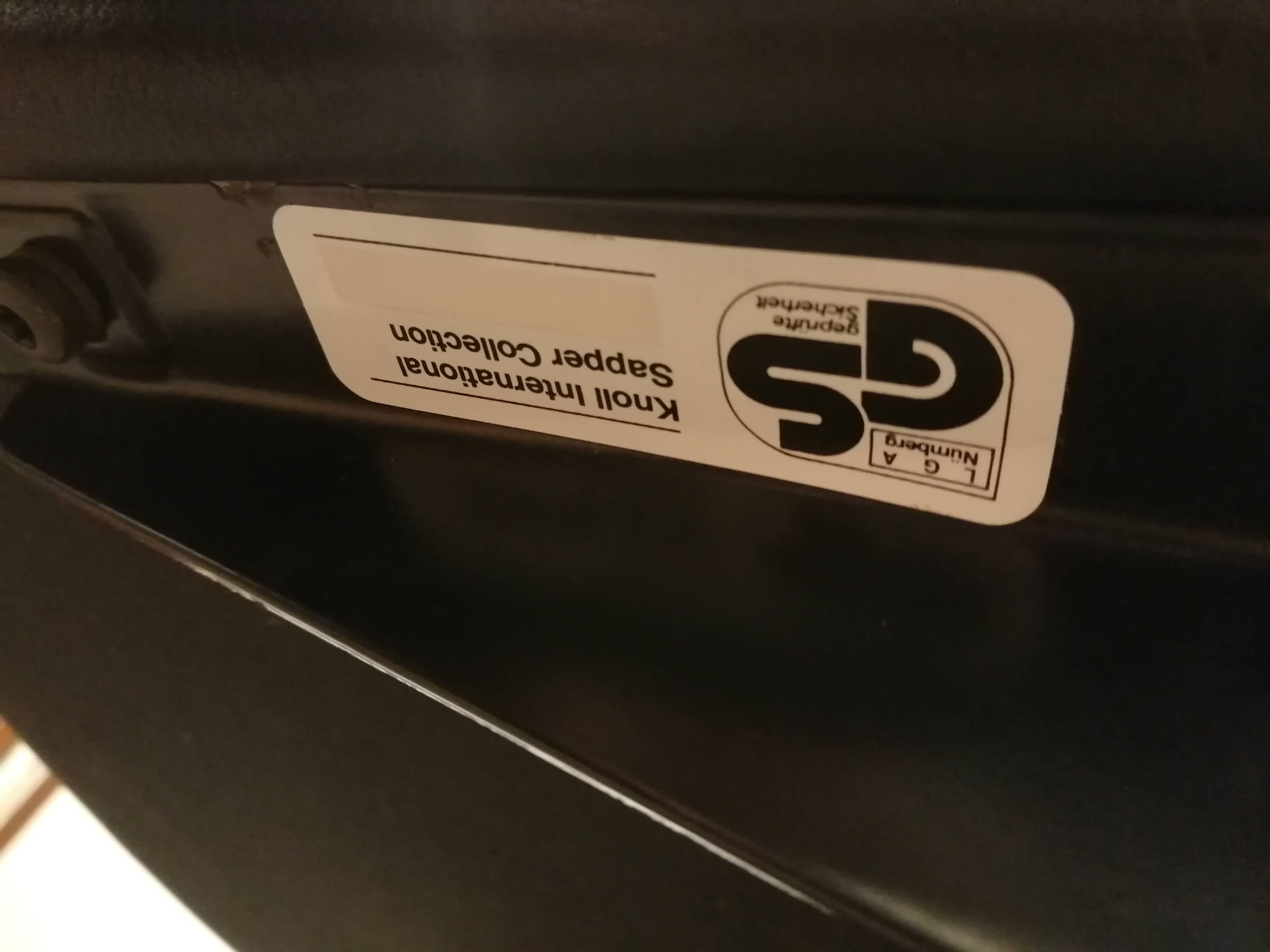 Vintage black leather office chair by Richard Sapper for Knoll 1979