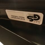 Vintage black leather office chair by Richard Sapper for Knoll 1979