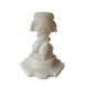 Antique Alabaster Tea Light Holder On Foot, late 1800s