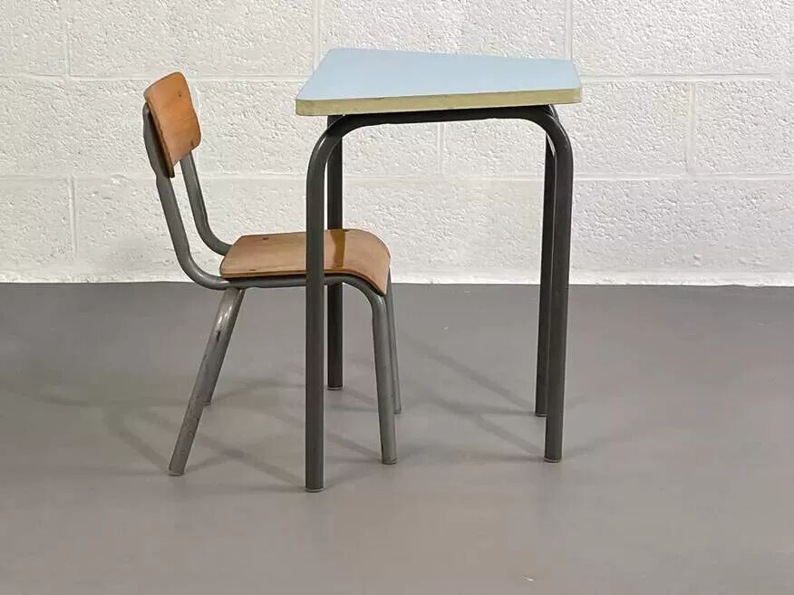 Old school desk with its matching Mullca chair.